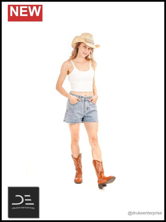 Natural Straw Cowboy Hat with Shapeable Brim for Women Men main image 5